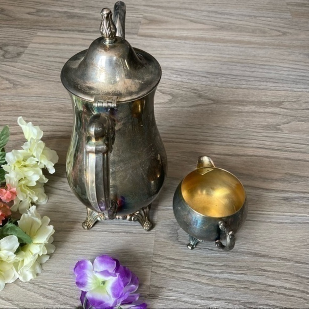 ✨VTG Antique Style Vintage Teapot Silver Plated England Tableware & tea cup 🍵 - Picture 9 of 15